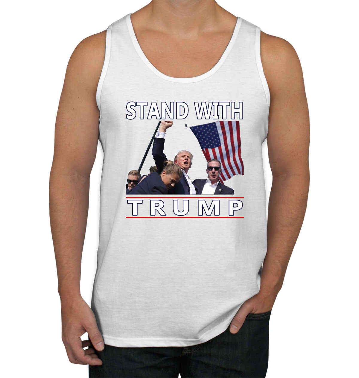 Stand With Trump Men's Tank Top