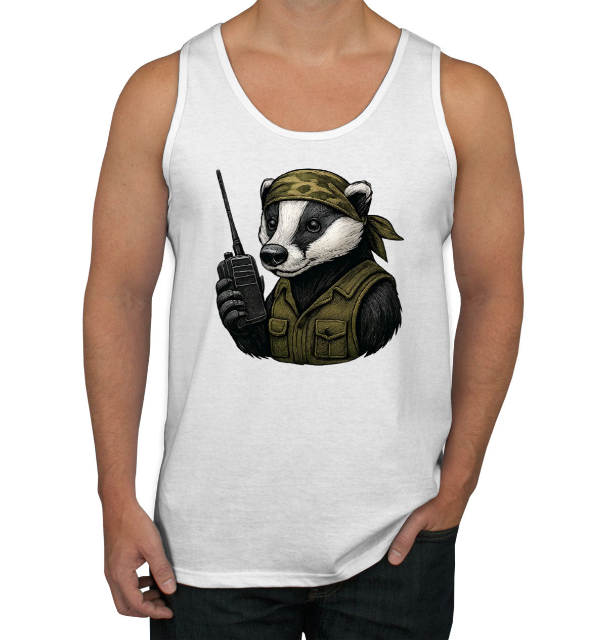 Tactical Raccoon Hunting Men's Tank Top