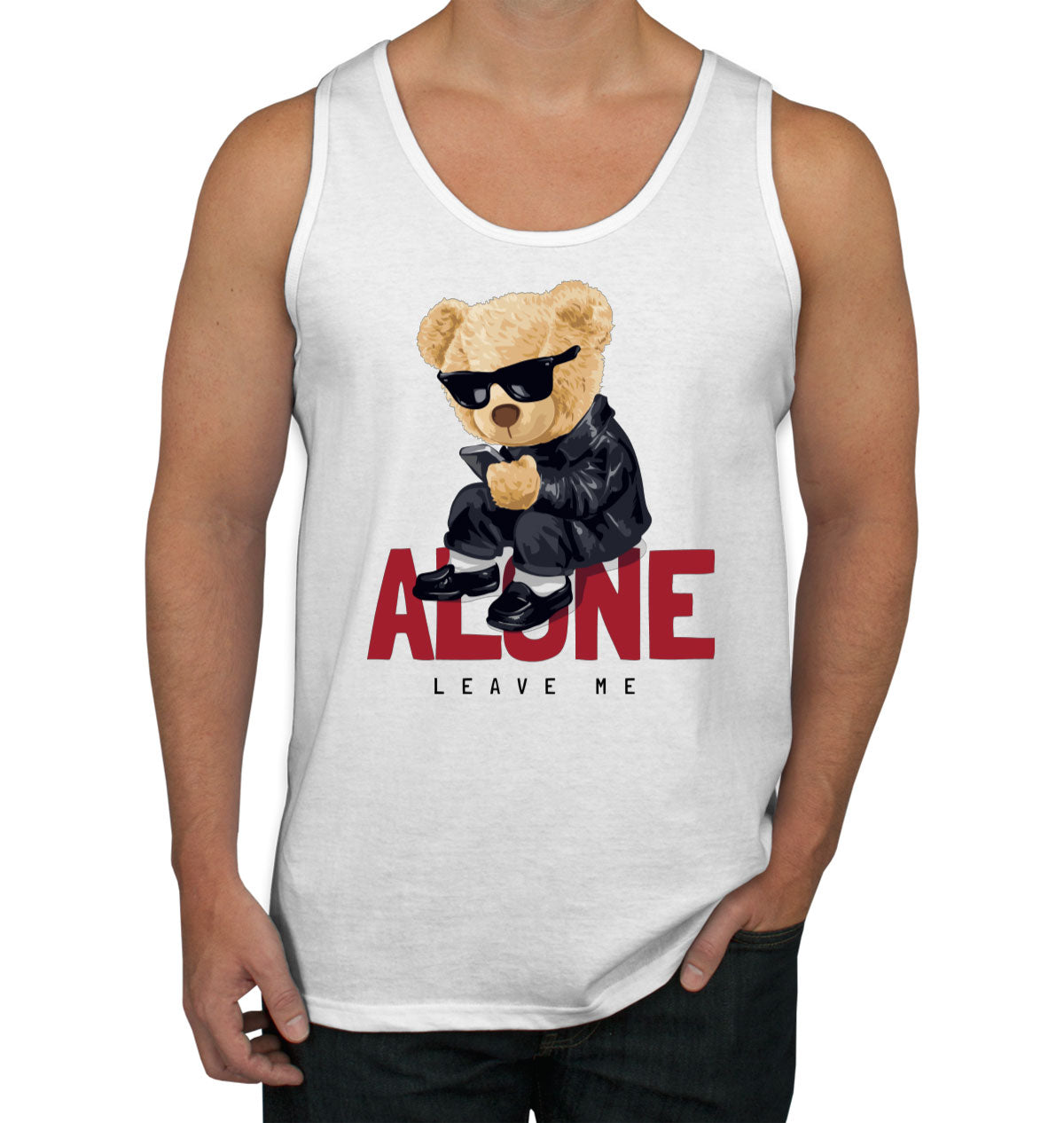 Teddy Bear Leave Me Alone Men's Tank Top