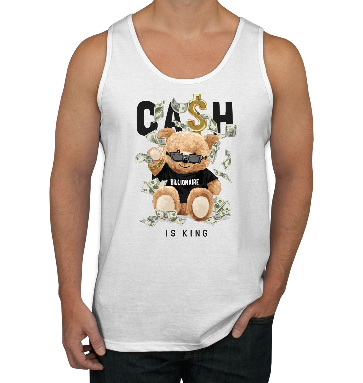 Teddy Bear Cash Billionaire Men's Tank Top