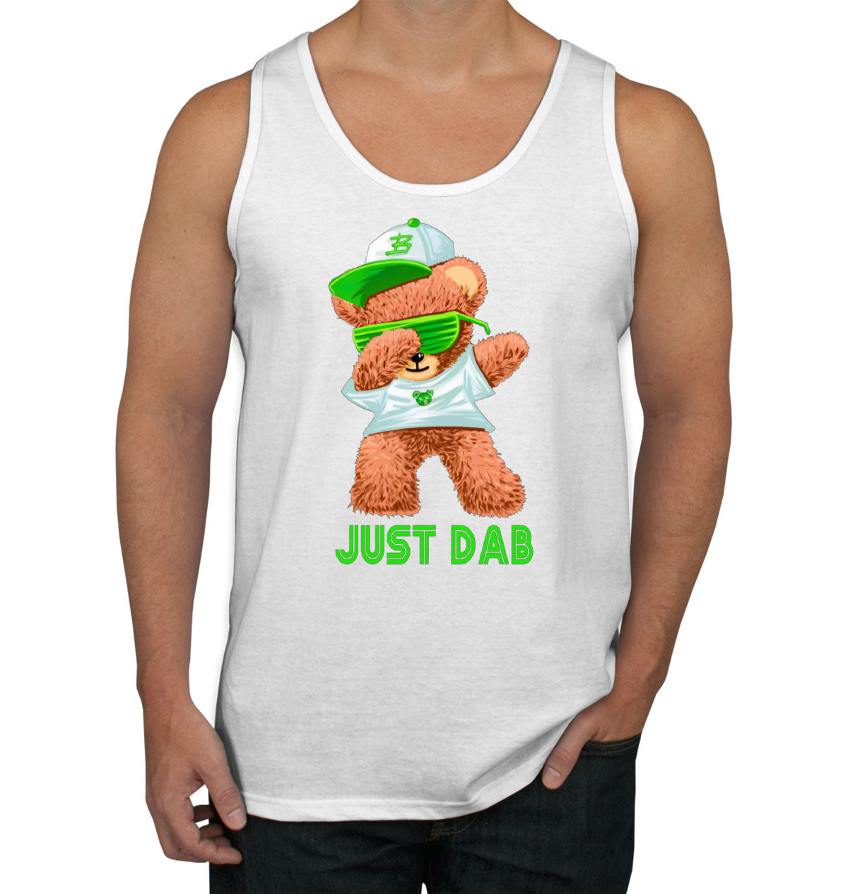 Dabbing Teddy Bear Just Dab Men's Tank Top