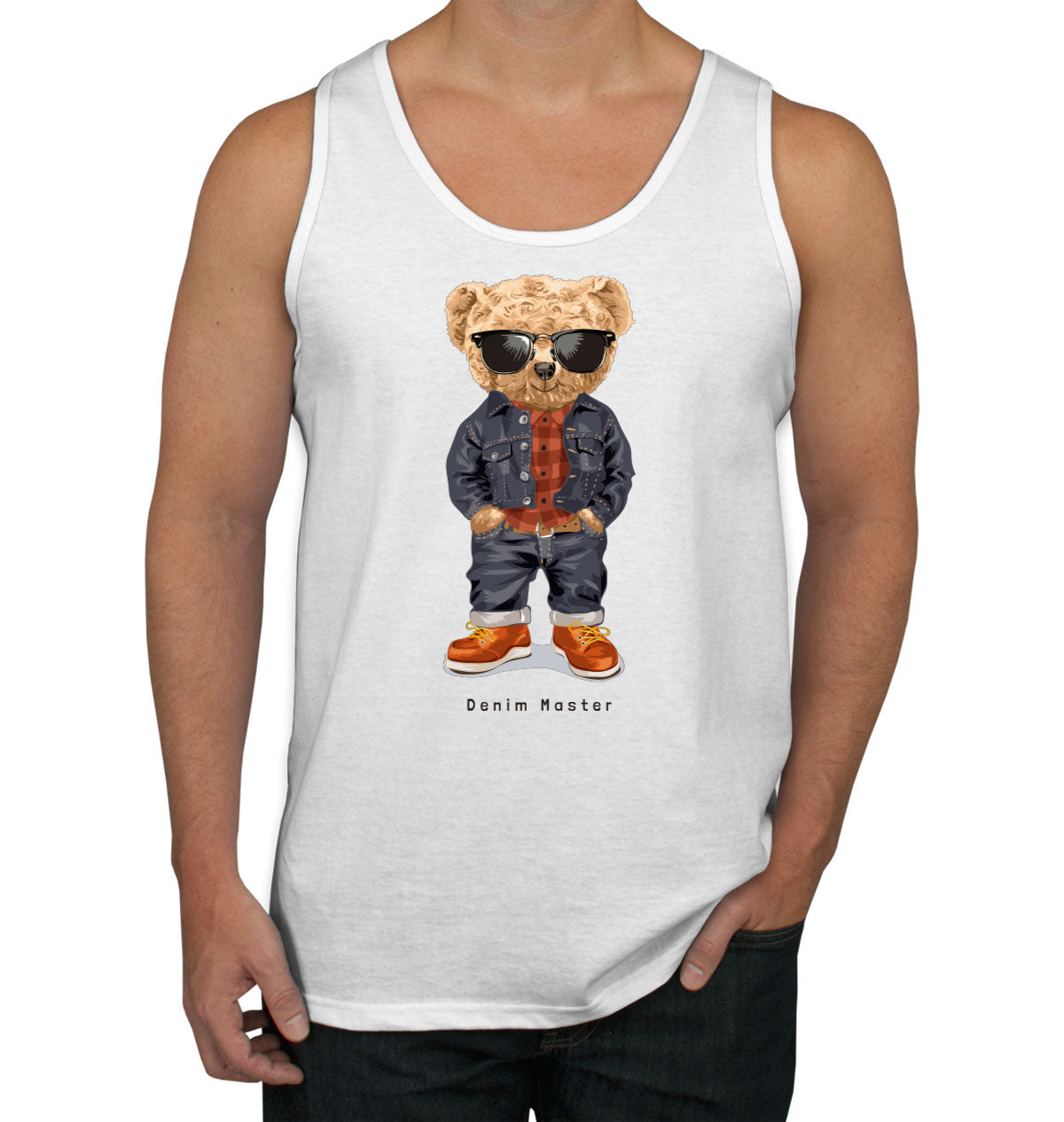 Teddy Bear Denim Master Men's Tank Top