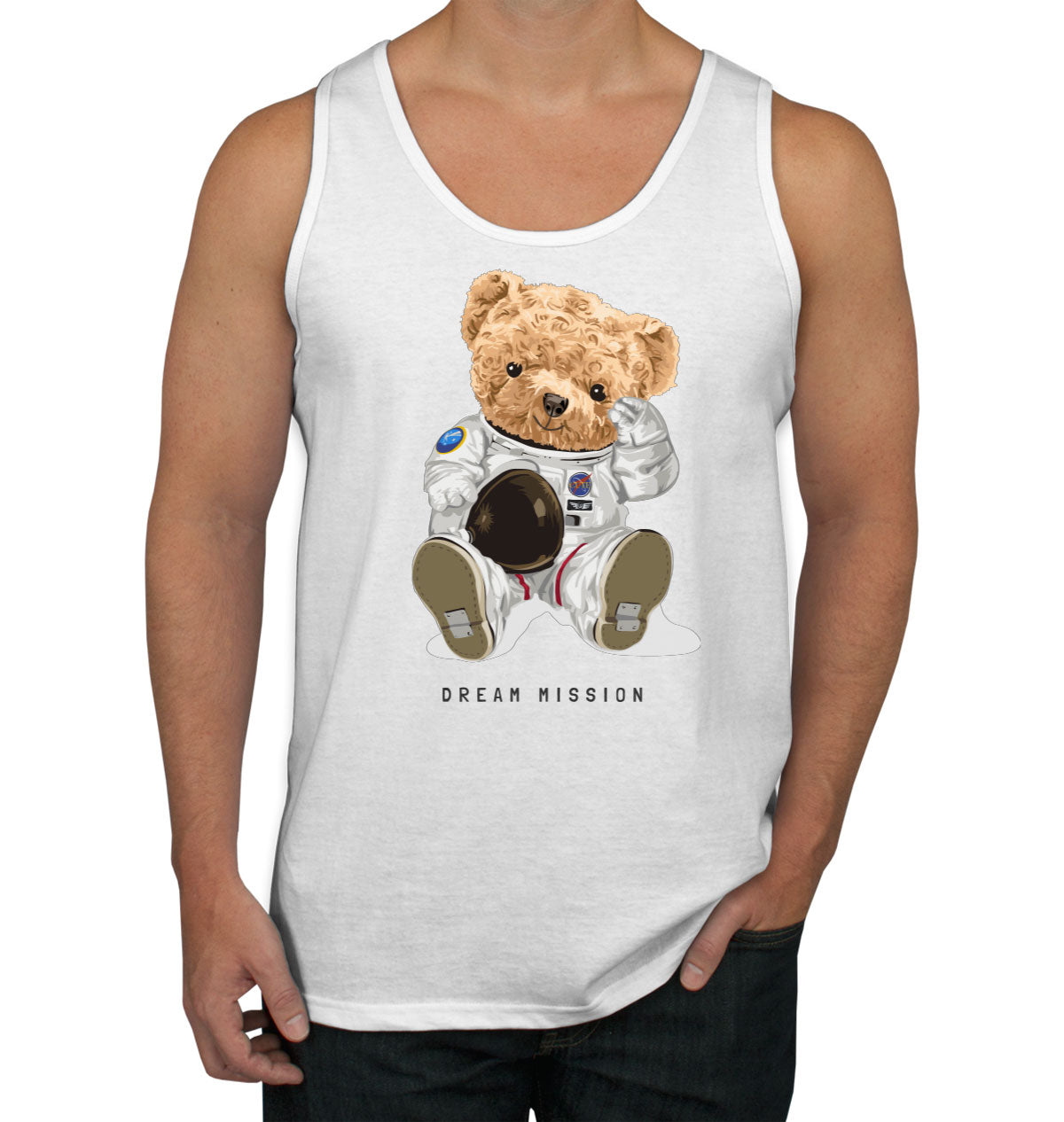 Teddy Bear Astronaut Dream Mission Men's Tank Top