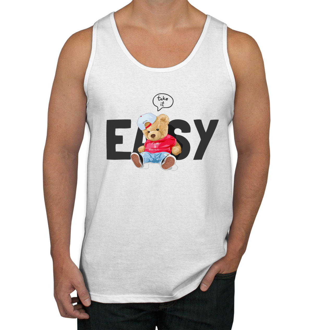 Teddy Bear Take It Easy Men's Tank Top