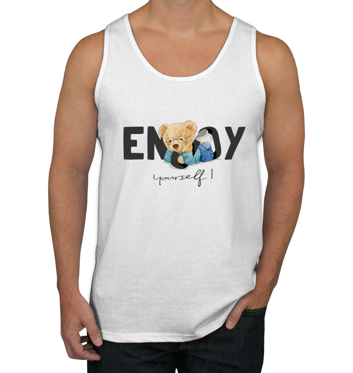 Teddy Bear Enjoy Yourself Men's Tank Top