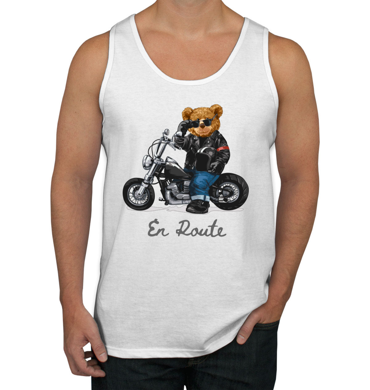 Teddy Bear Biker Men's Tank Top