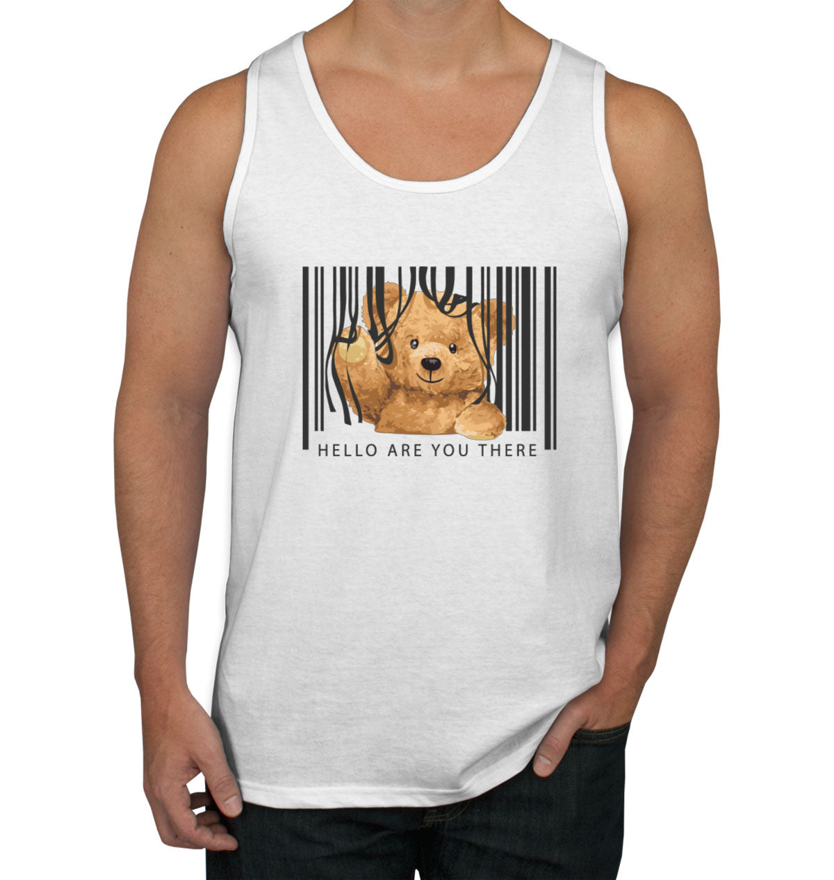 Teddy Bear Hello Men's Tank Top