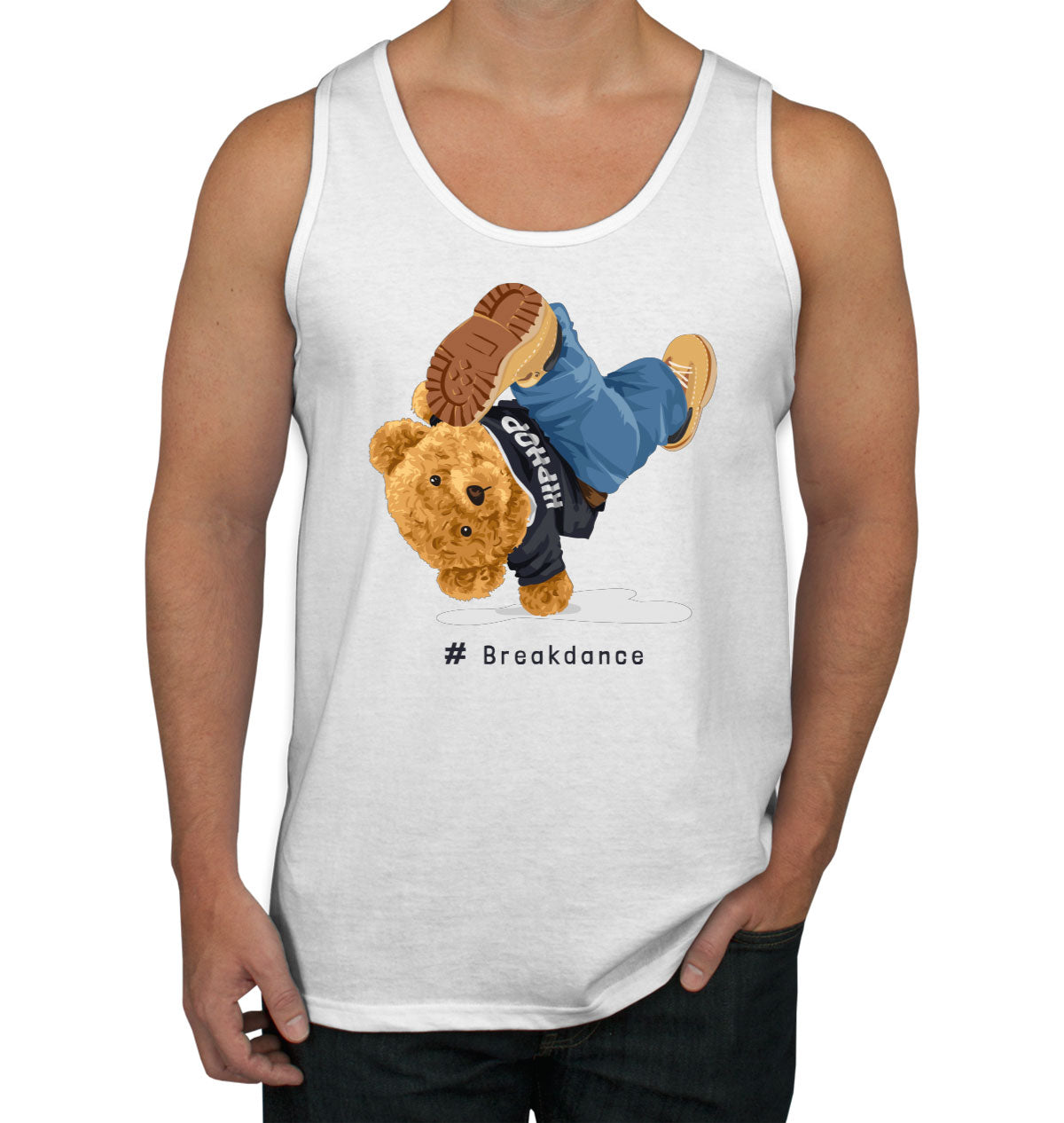 Teddy Bear Hiphop Breakdancing Men's Tank Top