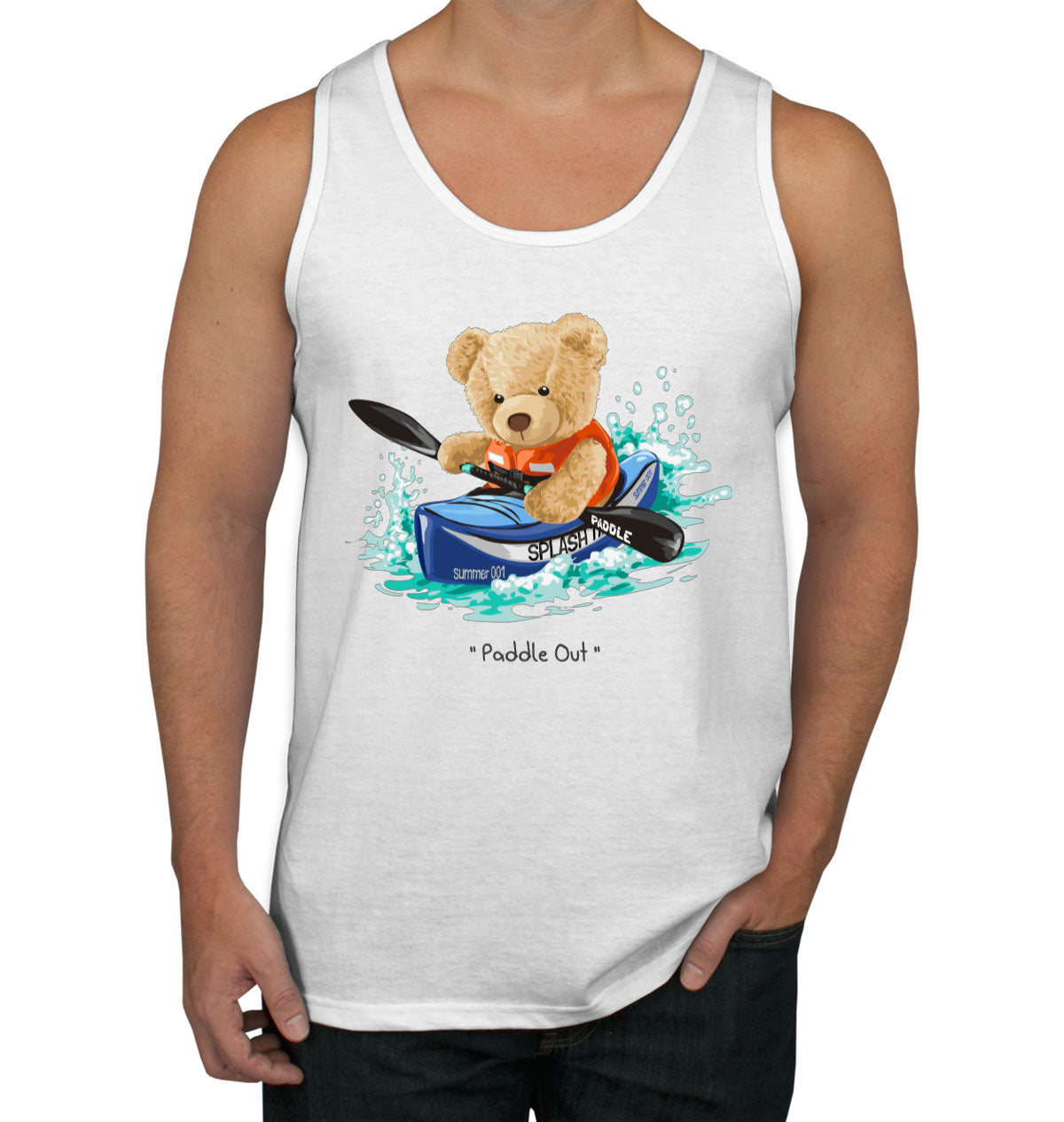 Teddy Bear Kayak Men's Tank Top