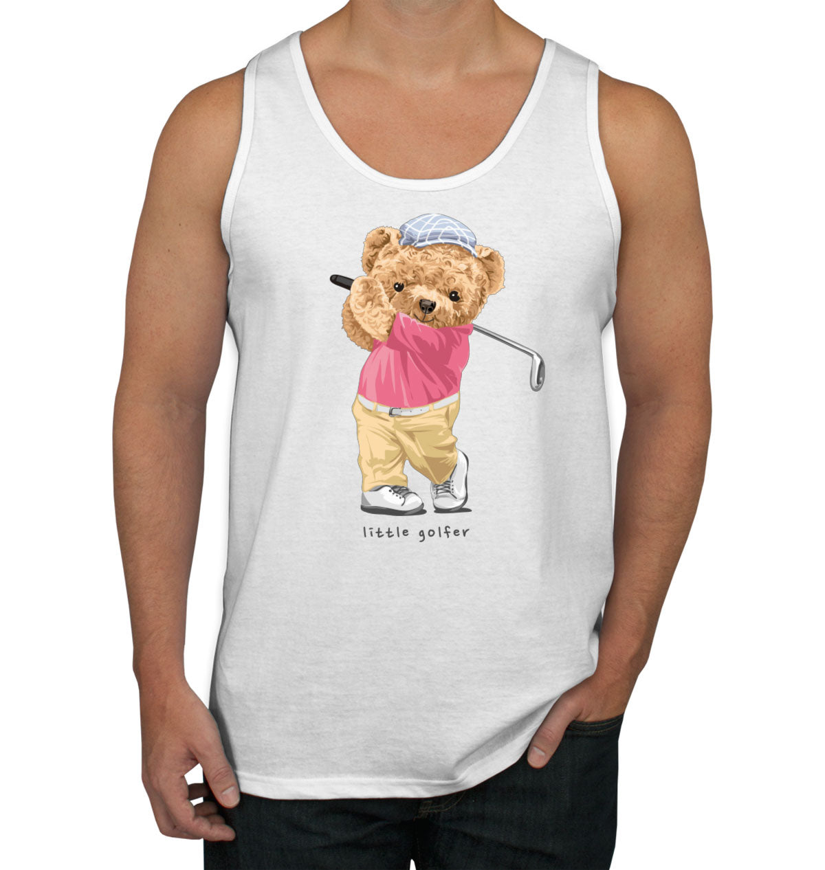 Teddy Bear Lil Golfer Men's Tank Top