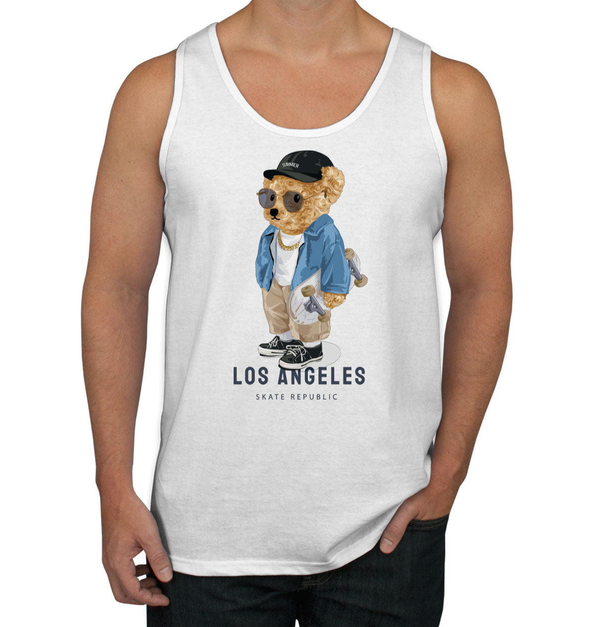 Teddy Bear Los Angeles Men's Tank Top