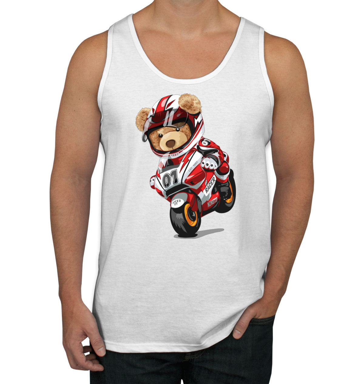 Teddy Bear Motorcycle Men's Tank Top