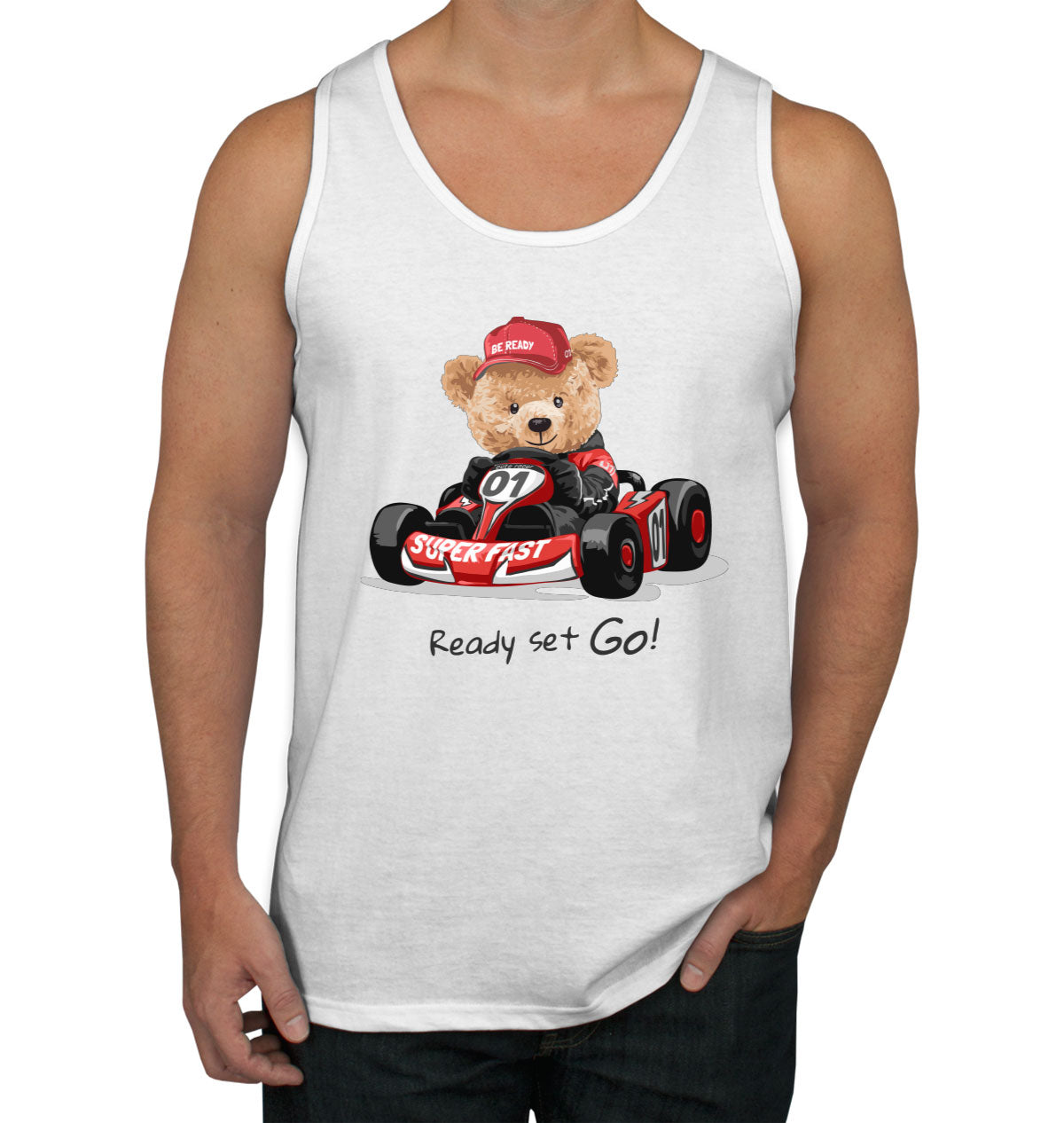 Teddy Bear Racer Men's Tank Top