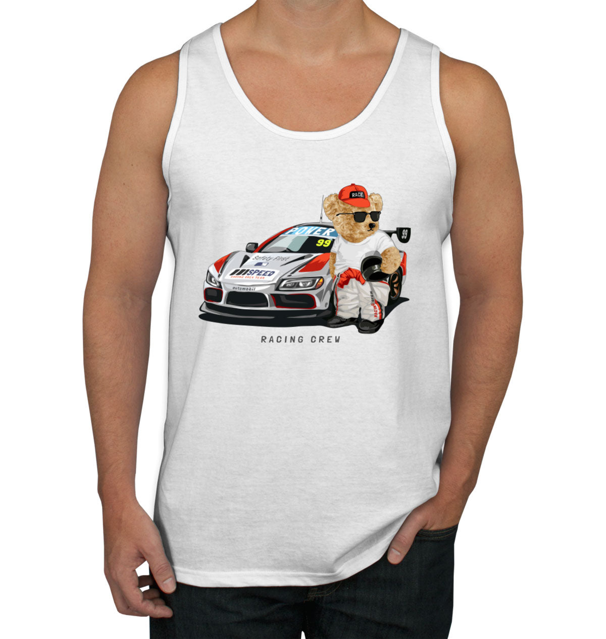 Teddy Bear Racing Crew Men's Tank Top