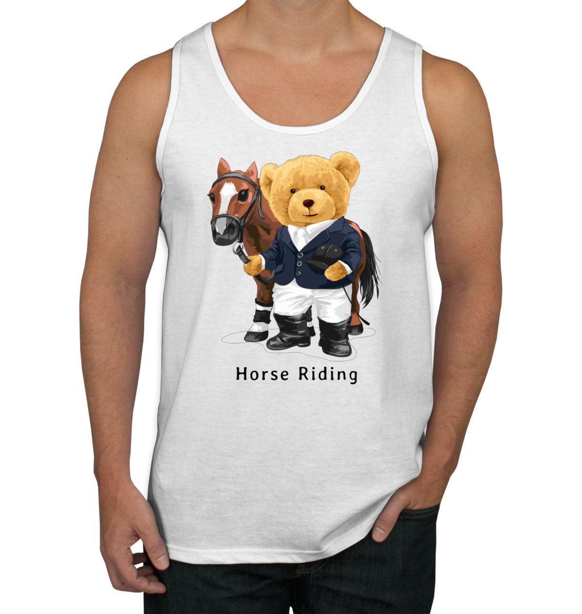 Teddy Bear Riding Men's Tank Top