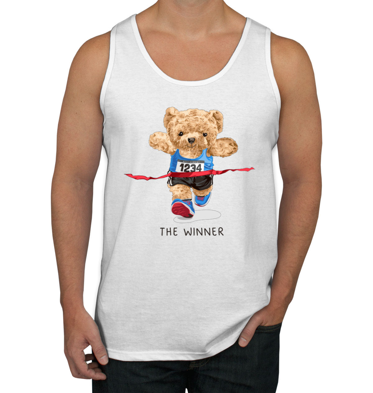 Teddy Bear Runner Men's Tank Top