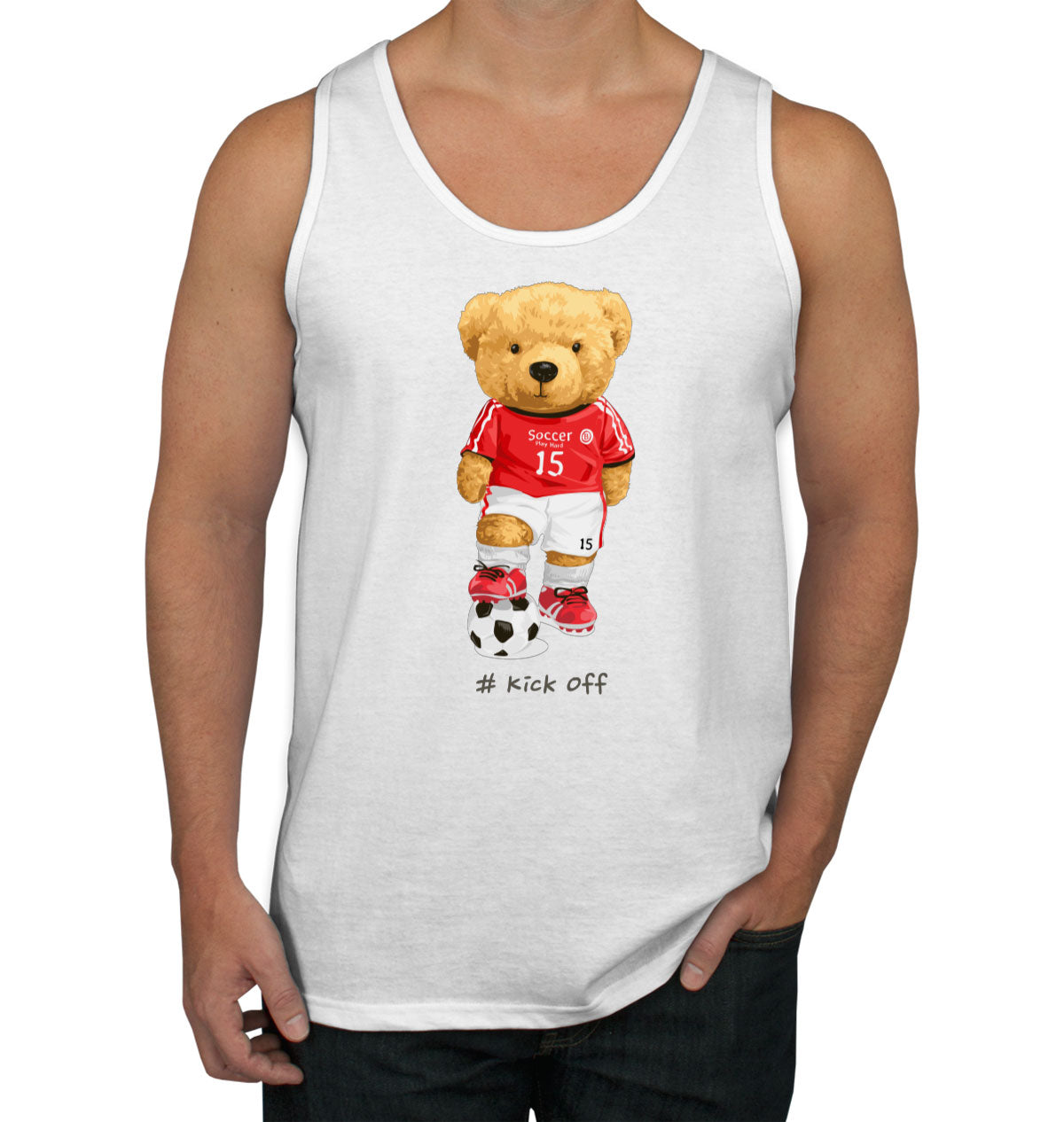 Teddy Bear Soccer Men's Tank Top