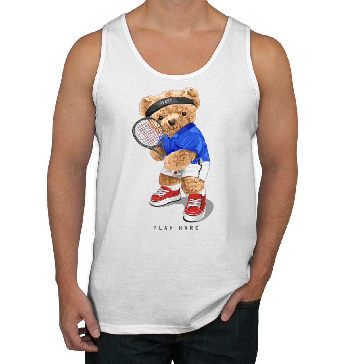 Teddy Bear Tennis Men's Tank Top