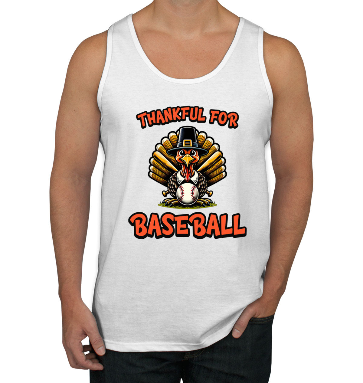 Thankful For Baseball Men's Tank Top