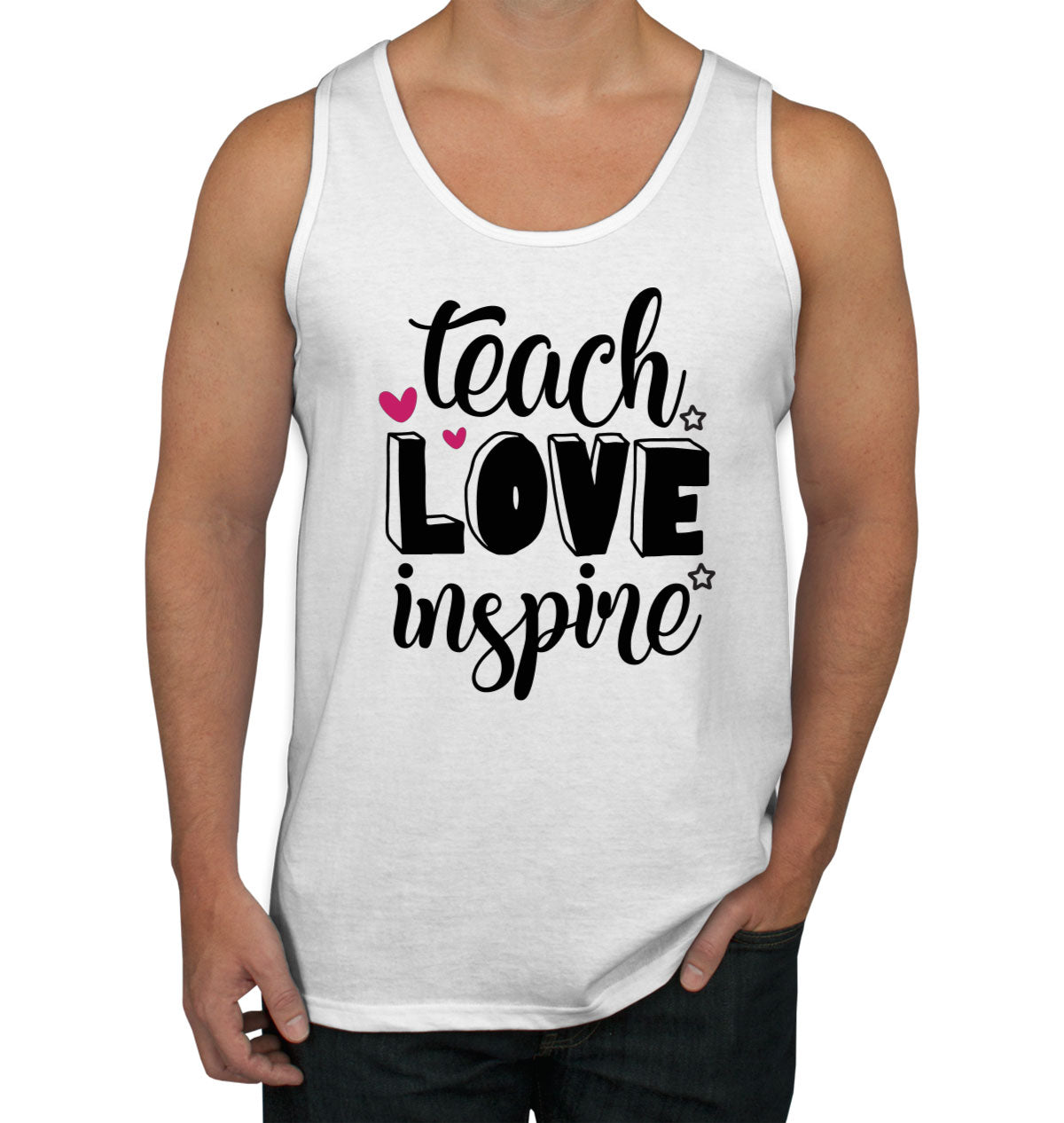 Teach Love Inspire Teacher Men's Tank Top