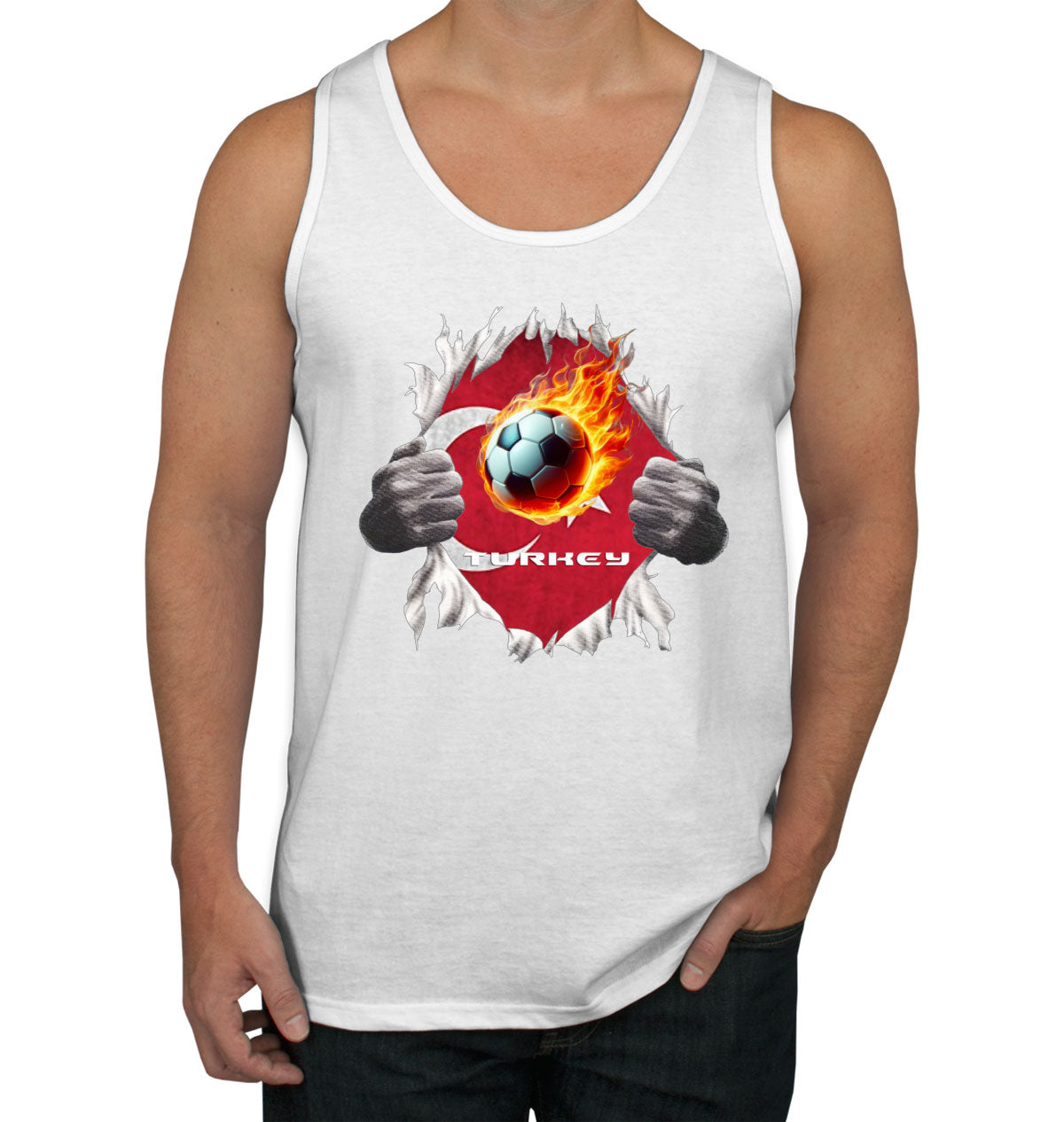 Turkey Euro Cup Soccer Football Men's Tank Top