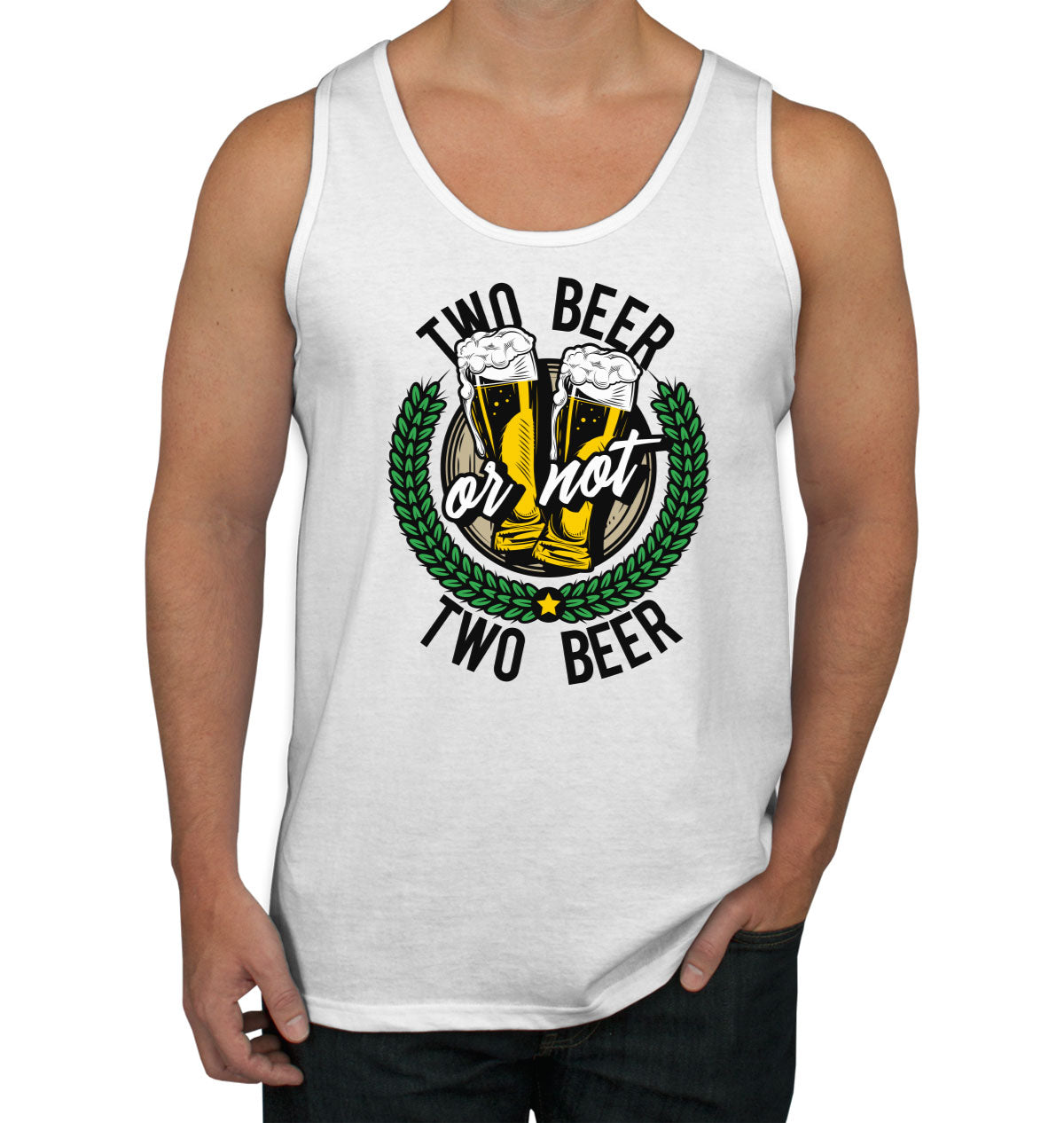 Two Beer Or Not Two Beer Men's Tank Top