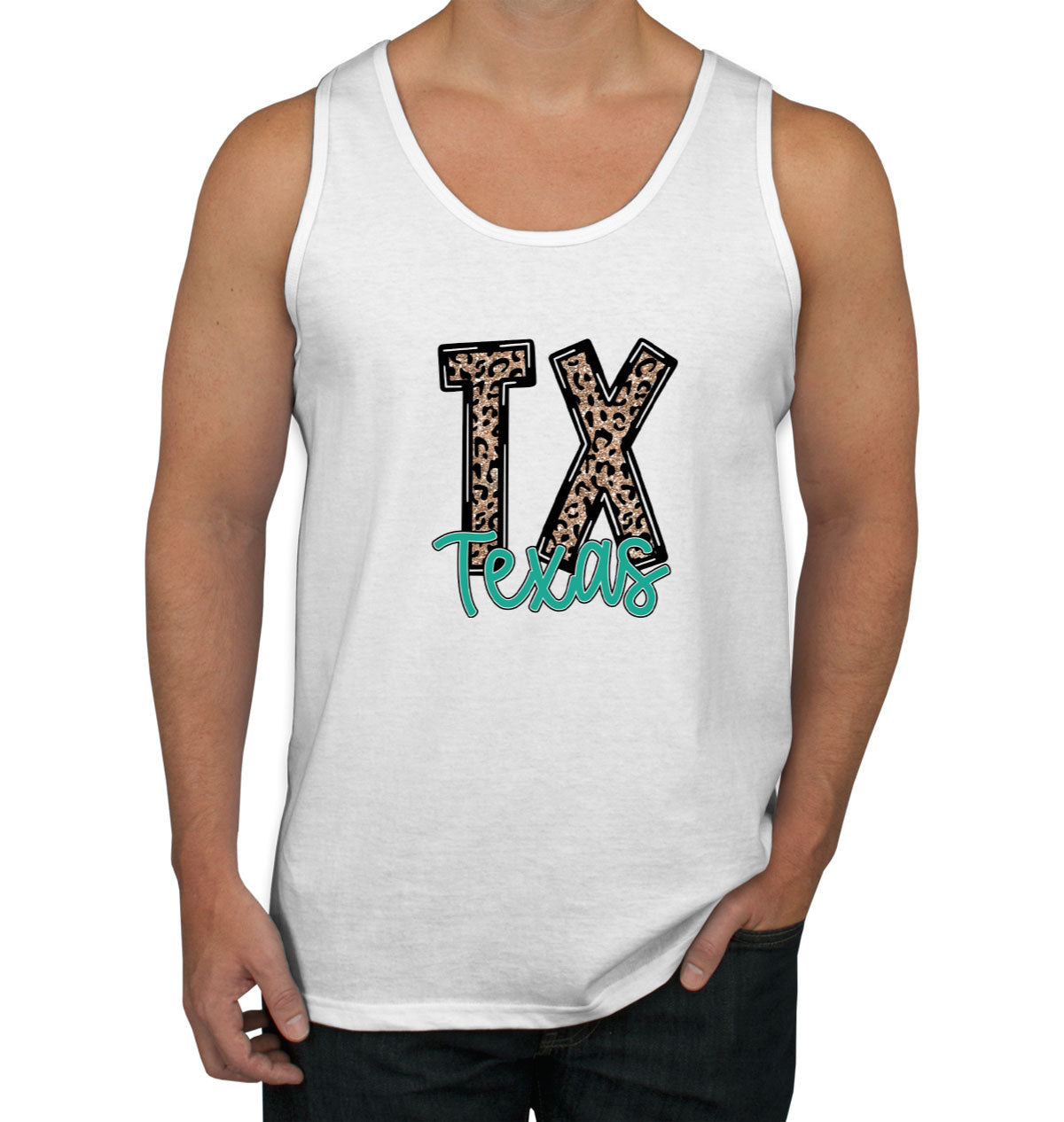 Texas State Abbreviation Men's Tank Top