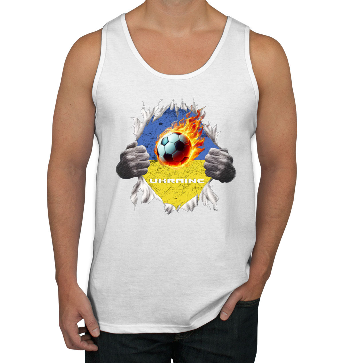 Ukraine Euro Cup Soccer Football Men's Tank Top