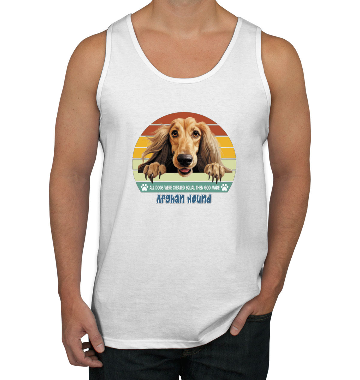 All Dogs Were Created Equal Afghan Hound Men's Tank Top