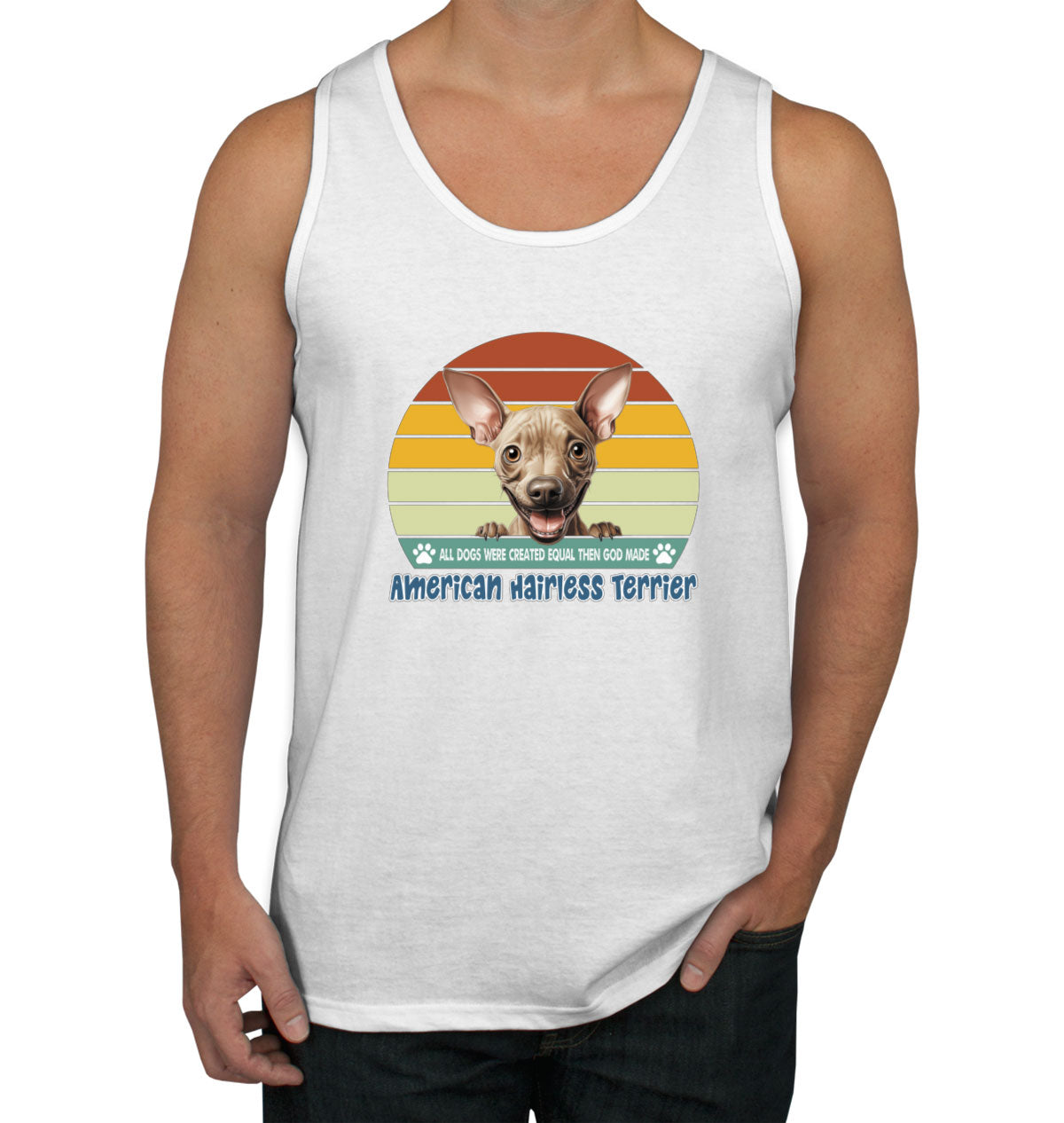 All Dogs Were Created Equal  American Hairless Terrier Men's Tank Top