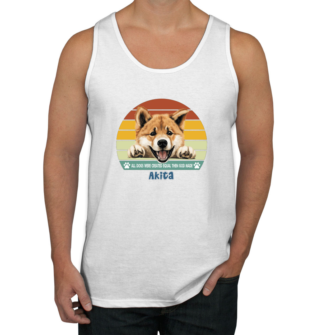 All Dogs Were Created Equal Akita Men's Tank Top