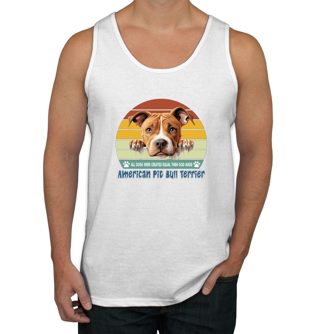 All Dogs Were Created Equal American Pitbull Men's Tank Top