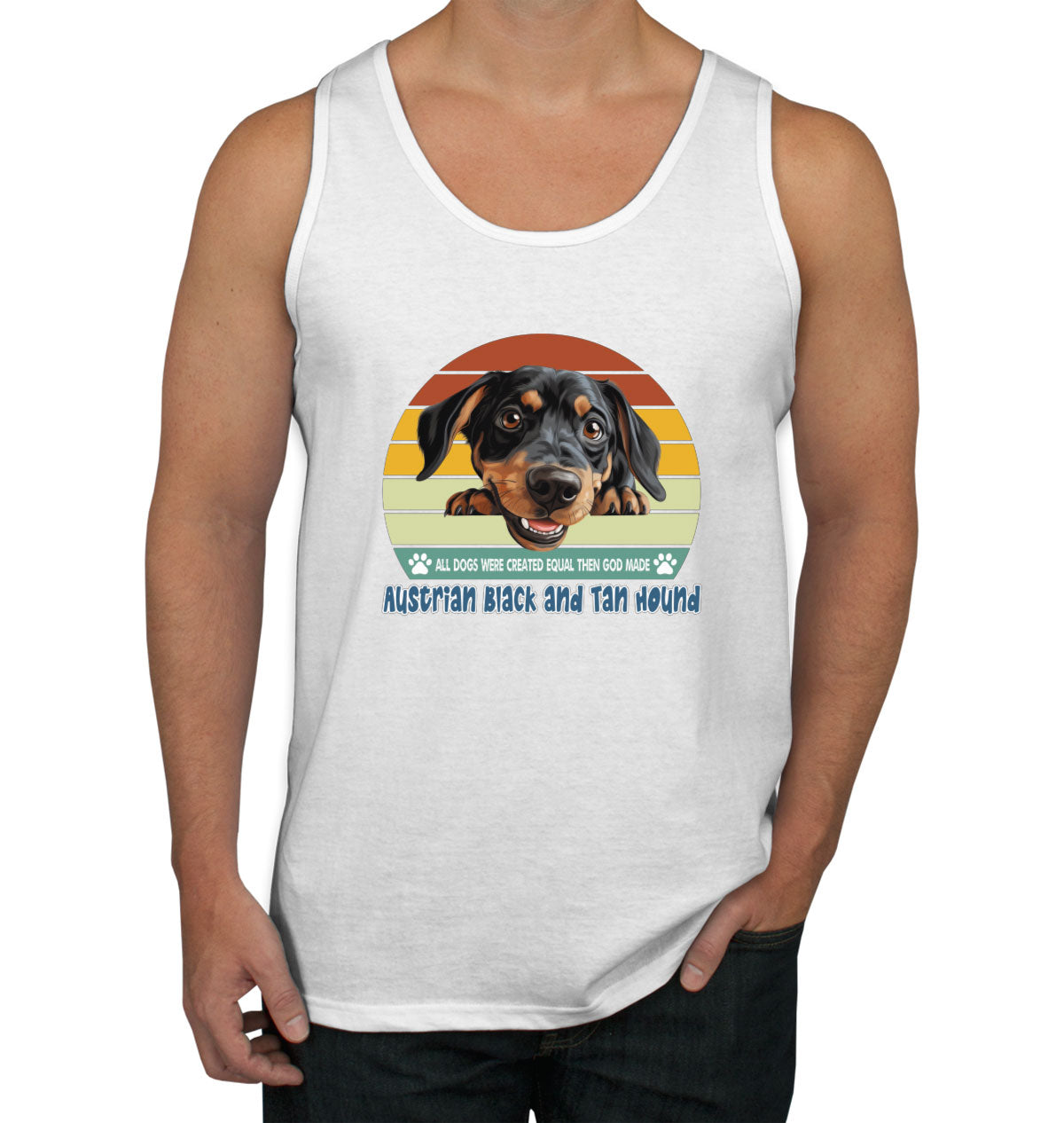 All Dogs Were Created Equal Austrian Black And Tan Hound Men's Tank Top