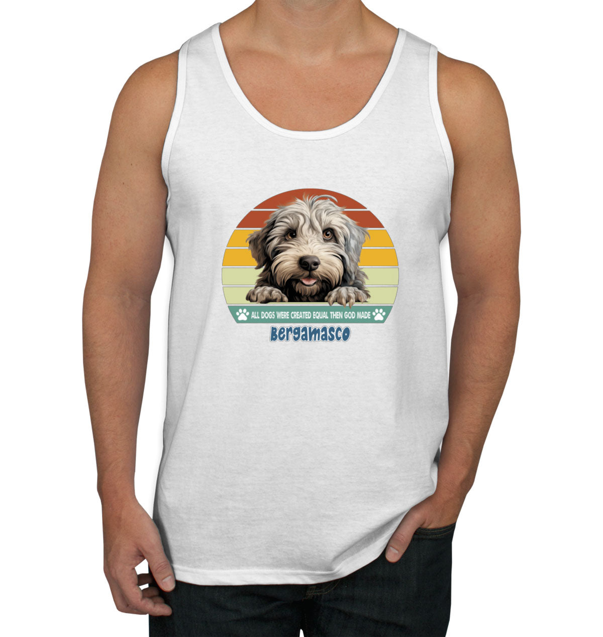 All Dogs Were Created Equal Bergamasco Men's Tank Top