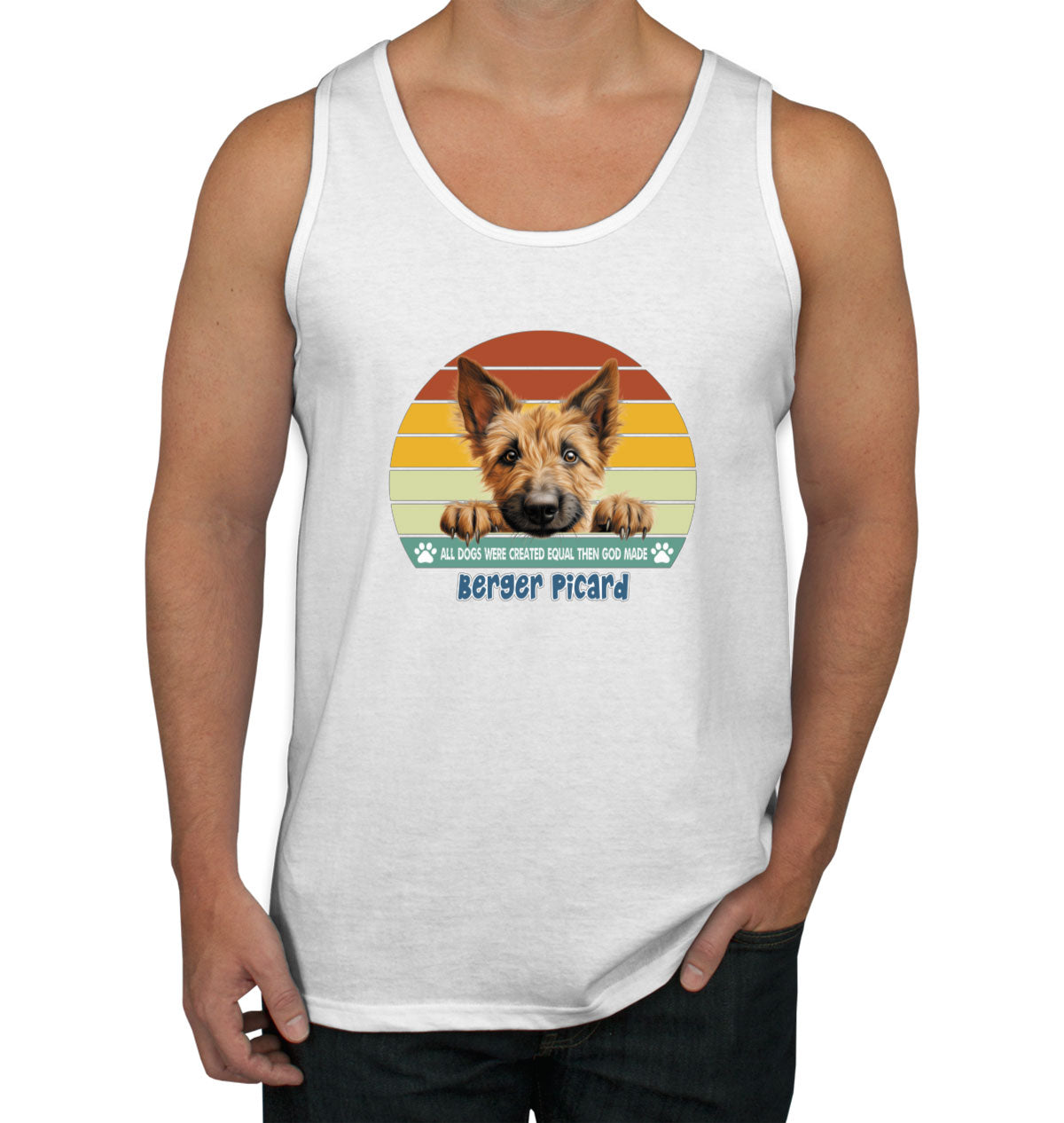 All Dogs Were Created Equal Berger Picard Men's Tank Top