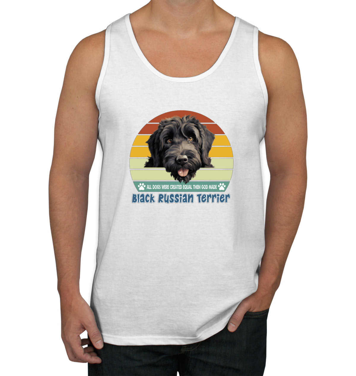 All Dogs Were Created Equal Black Russian Terrier Men's Tank Top