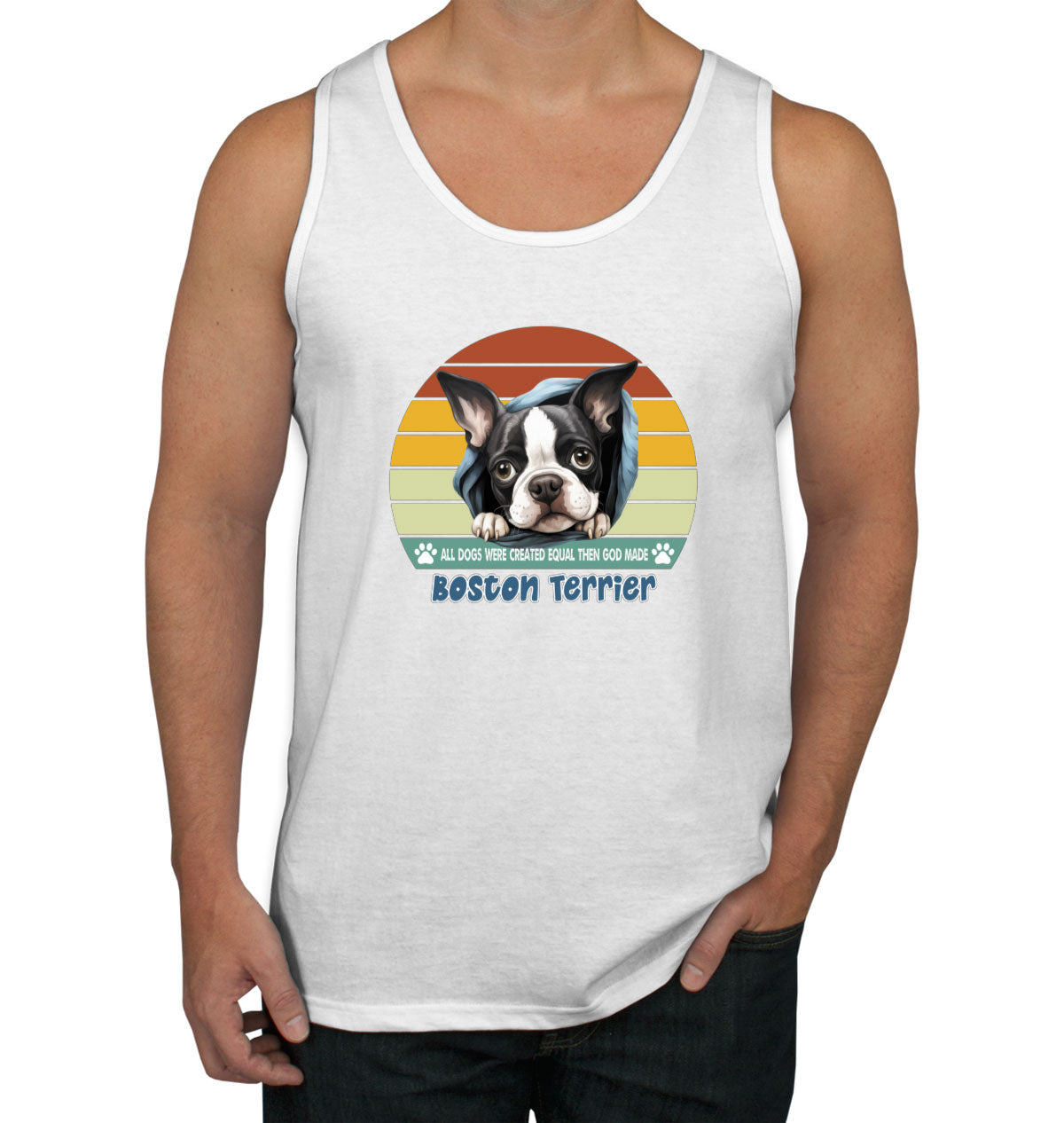 All Dogs Were Created Equal Boston Terrier Men's Tank Top