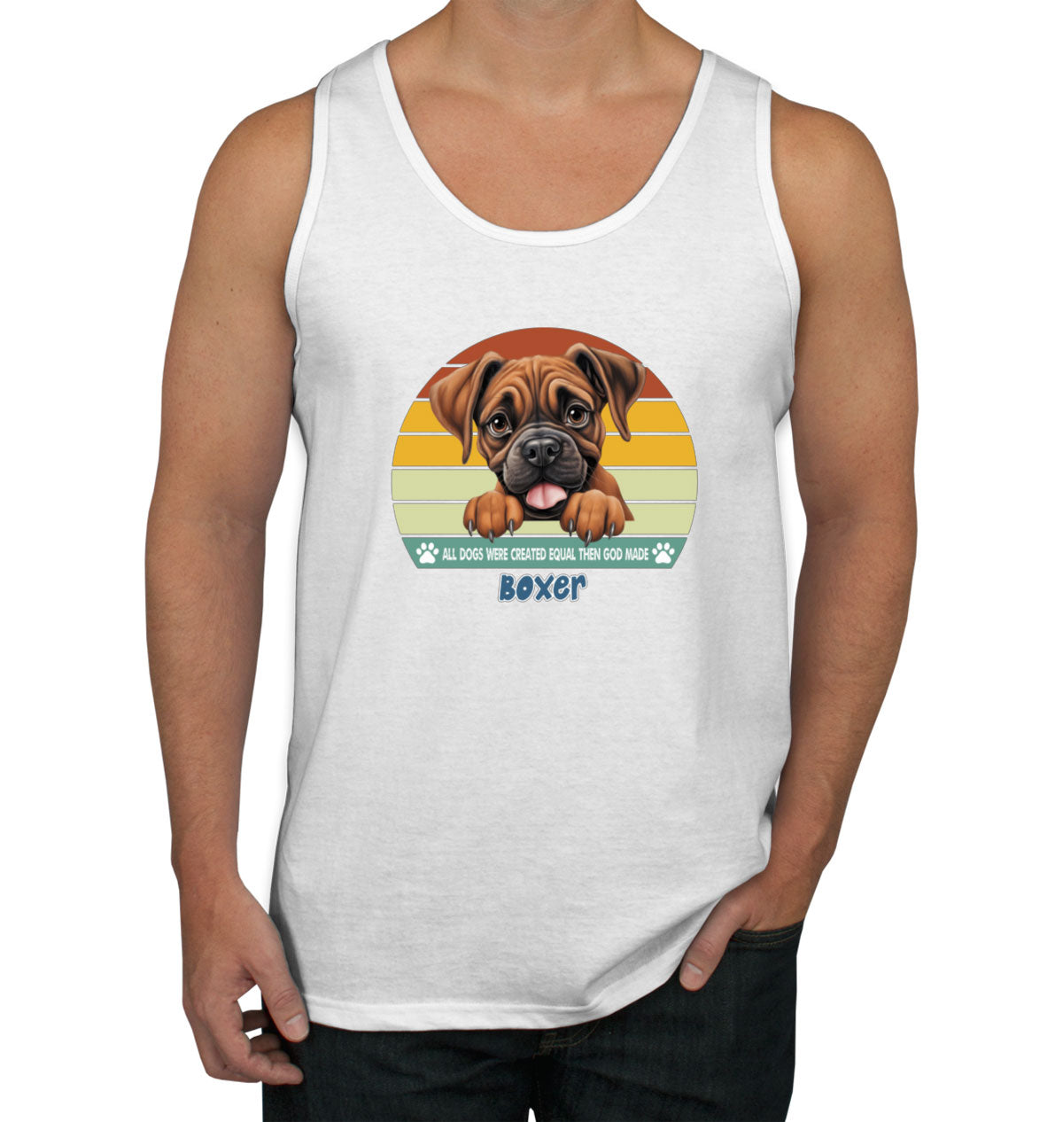 All Dogs Were Created Equal Boxer Men's Tank Top