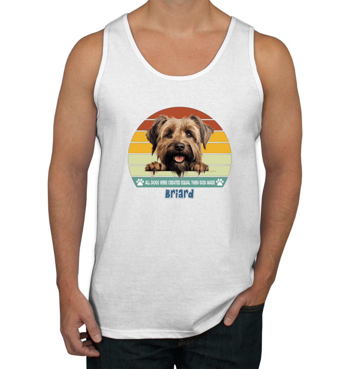 All Dogs Were Created Equal Briard Men's Tank Top