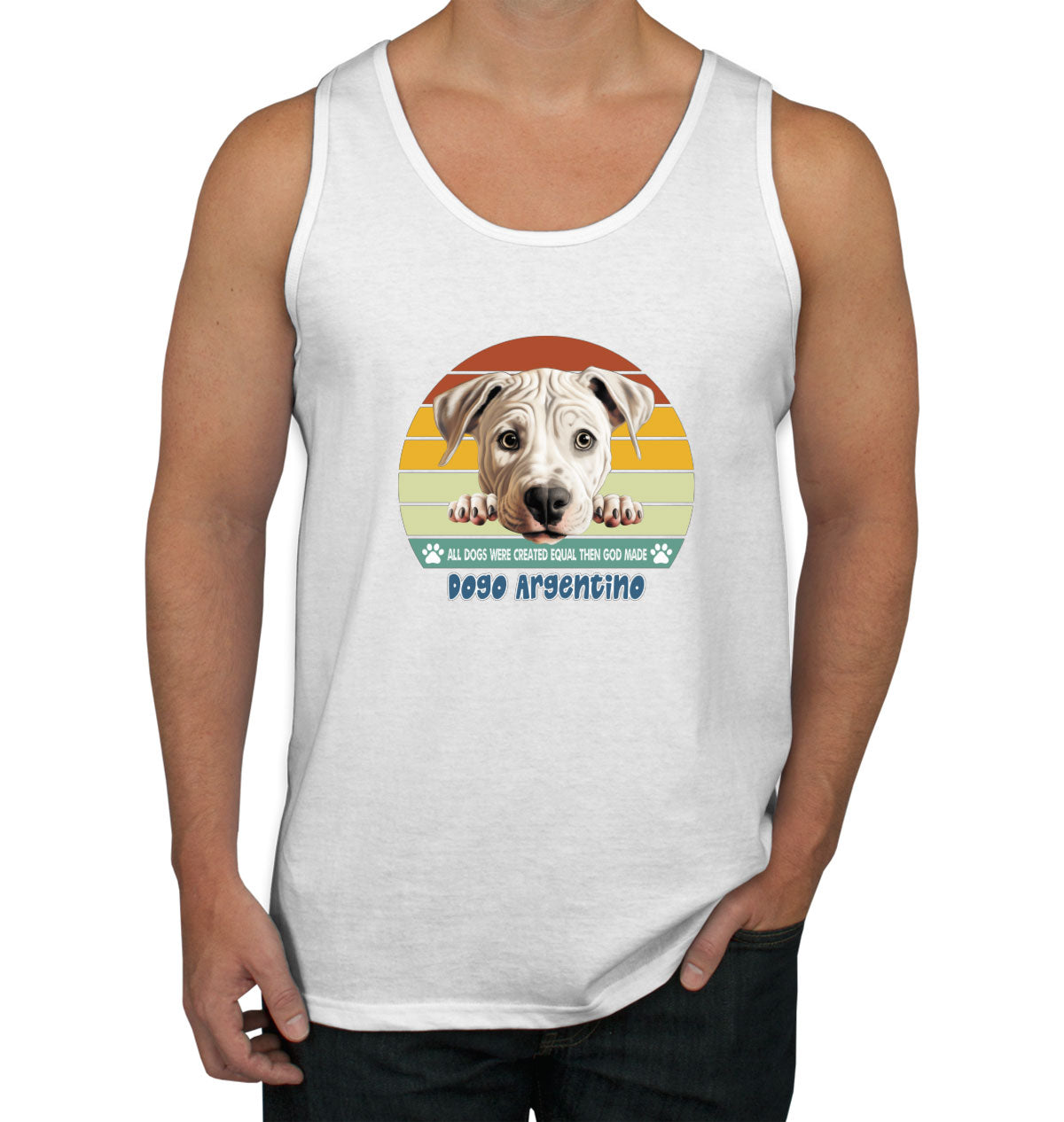 All Dogs Were Created Equal Dogo Argentino Men's Tank Top