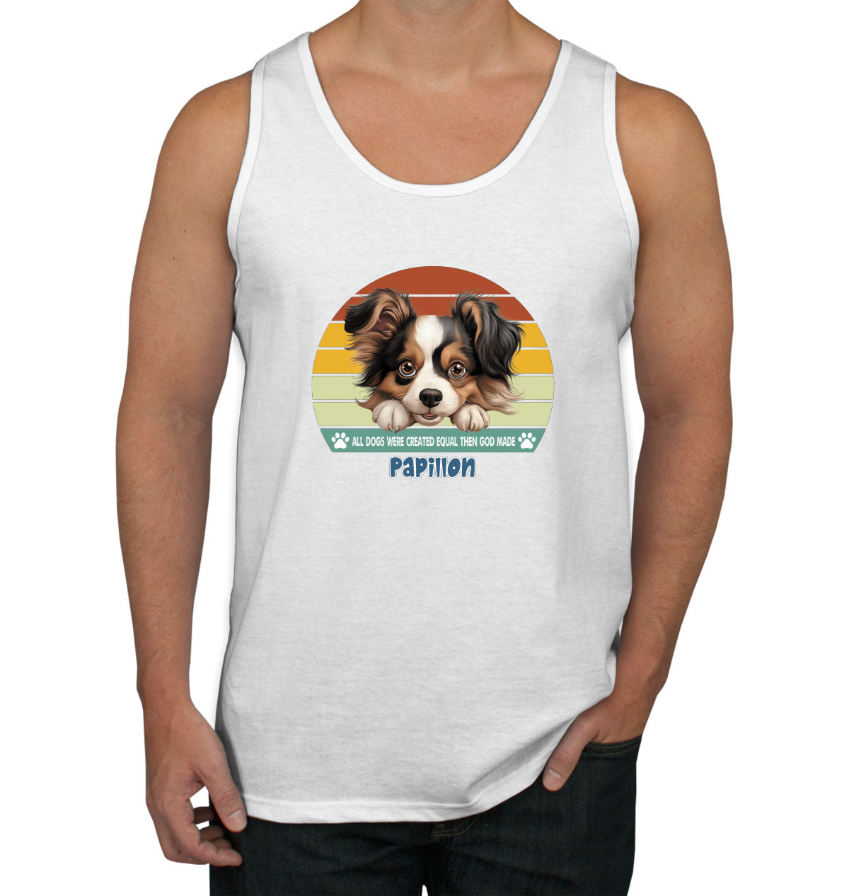 All Dogs Were Created Equal Papillon Men's Tank Top