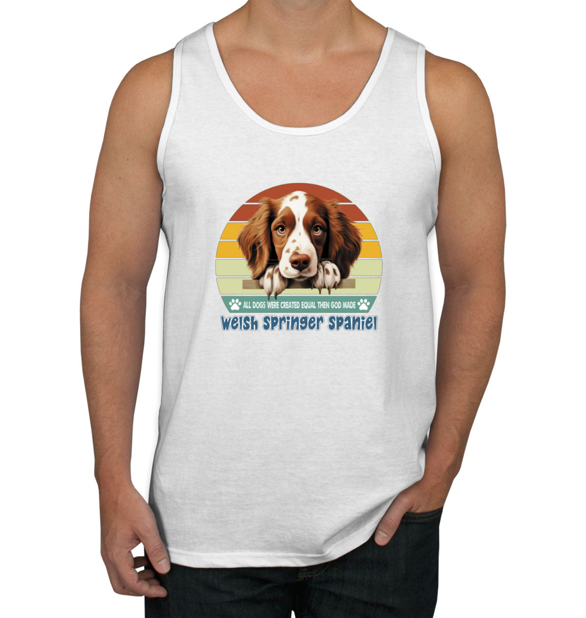 All Dogs Were Created Equal Welsh Springer Spaniel Men's Tank Top