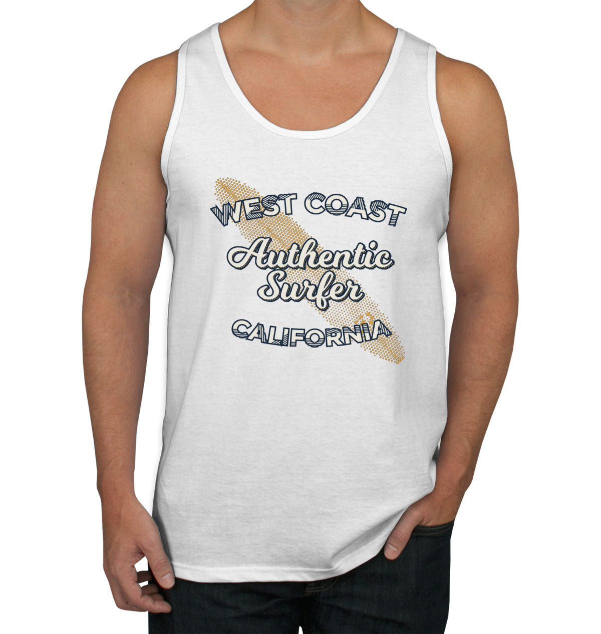 Authentic Surfer West Coast California Men's Tank Top