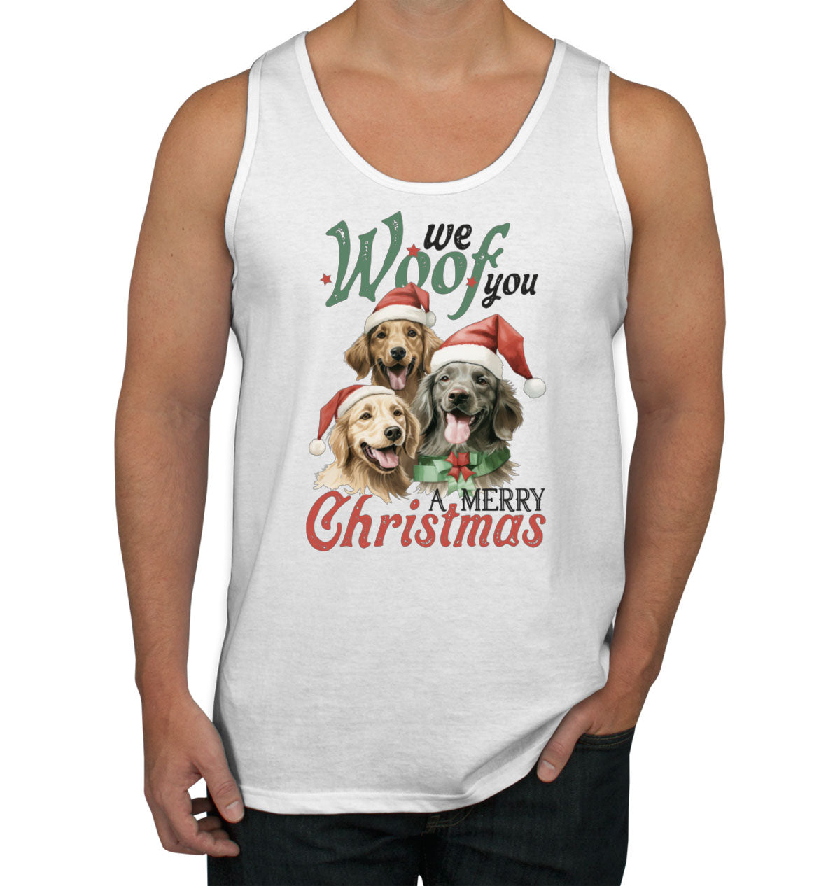 We Woof You A Merry Christmas Men's Tank Top
