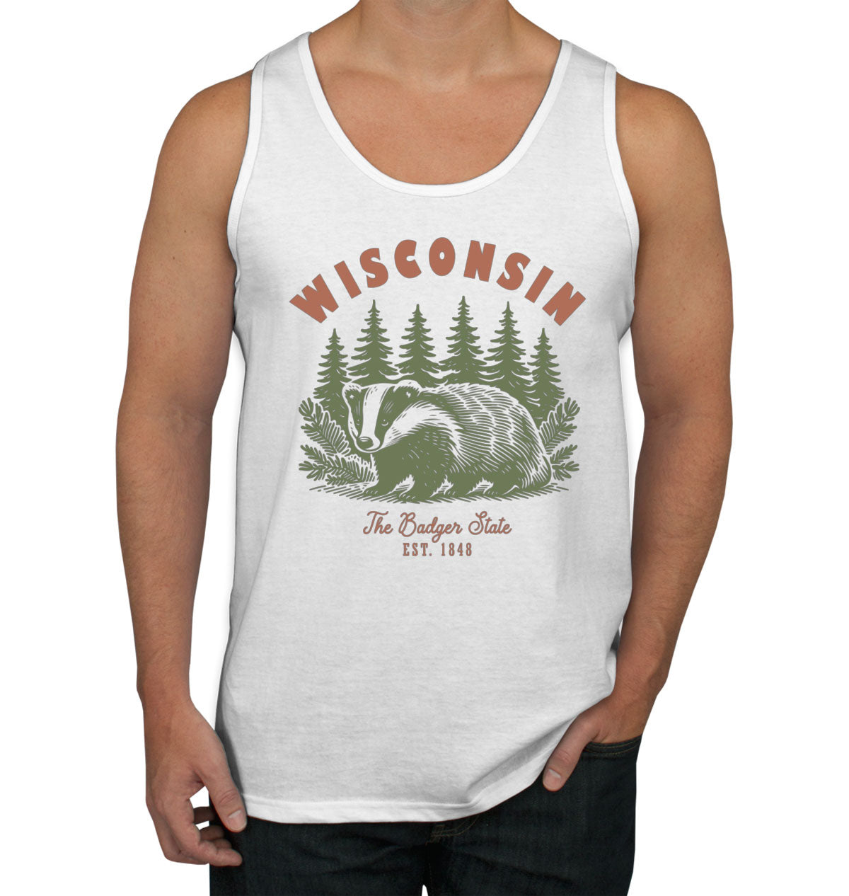 Wisconsin State Vintage Men's Tank Top