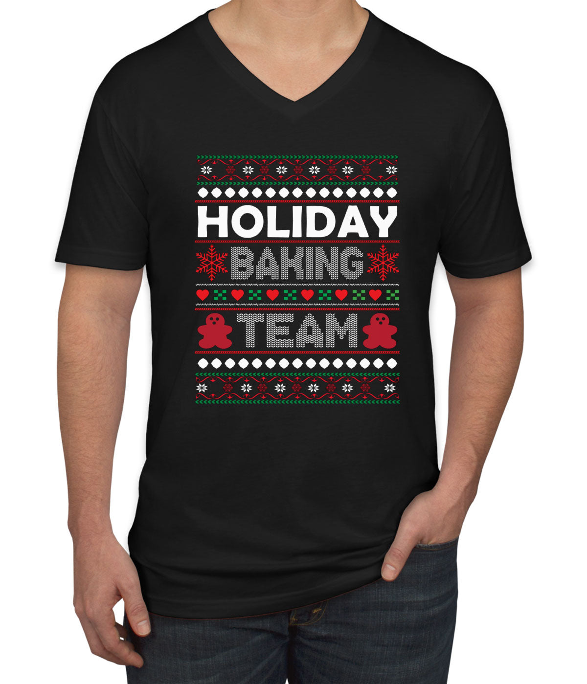 Holiday Baking Team Men's V Neck T-shirt