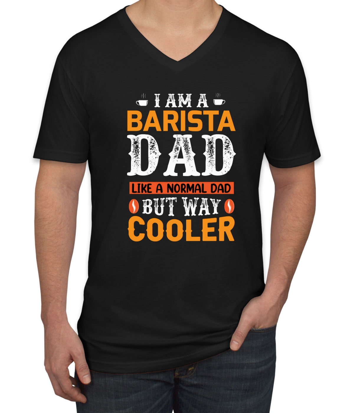 Barista Dad Father's Day Men's V Neck T-shirt