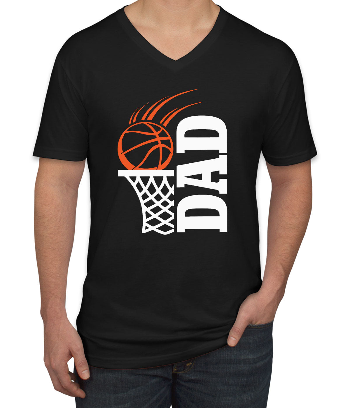 Basketball Dad Men's V Neck T-shirt