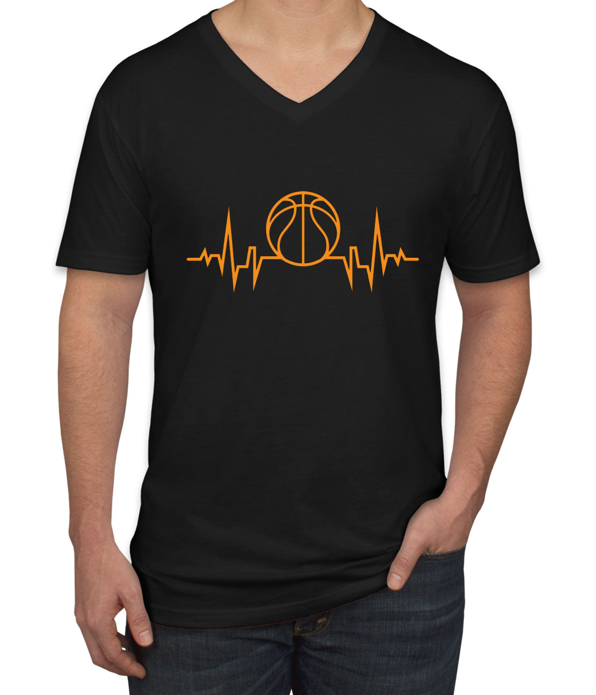 Basketball Lifeline Men's V Neck T-shirt