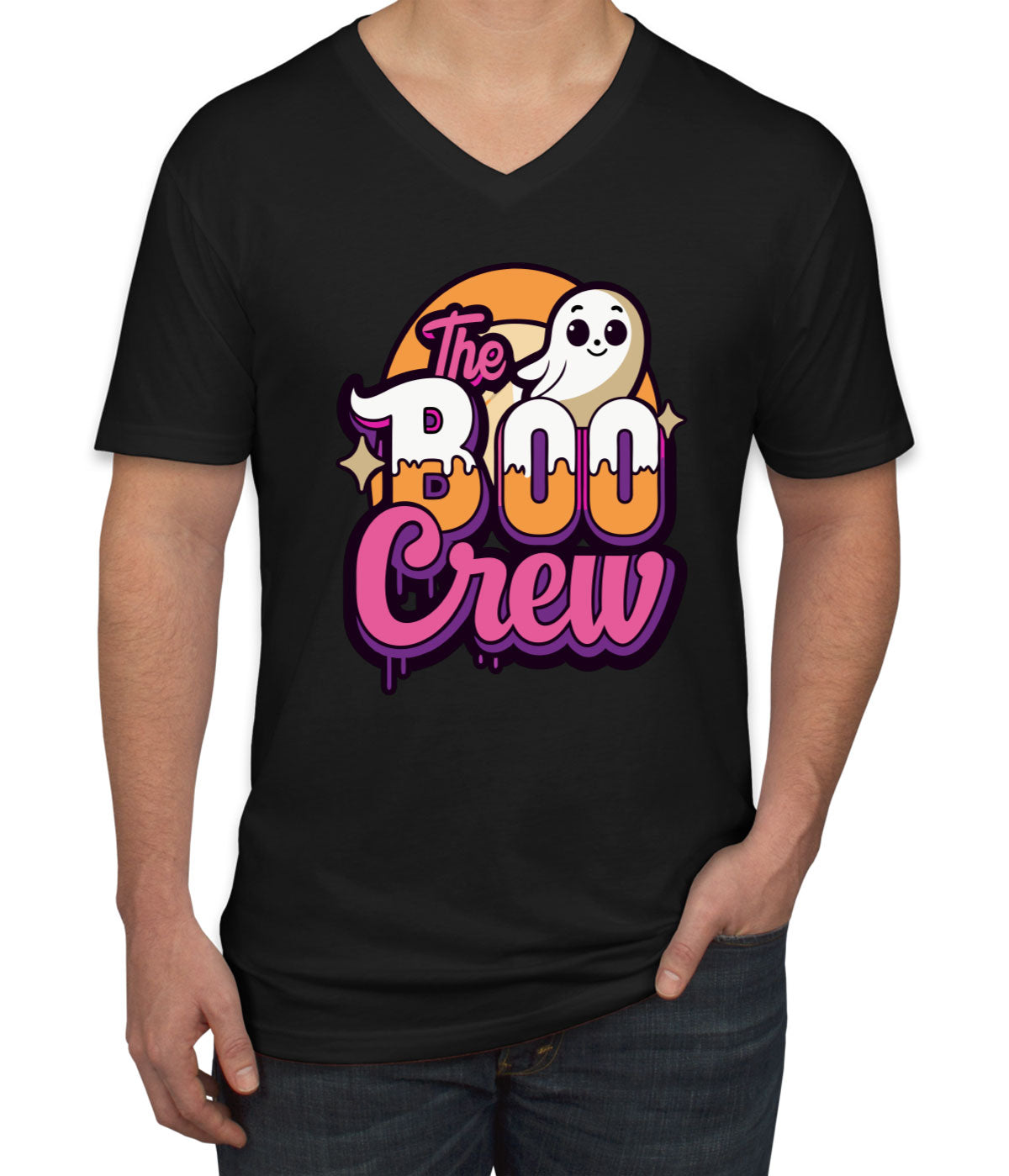 Boo Crew Halloween Men's V Neck T-shirt